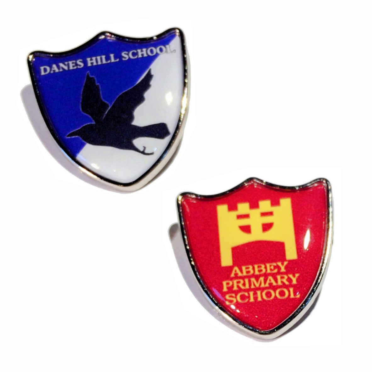 31x34mm premium silver shield badge
