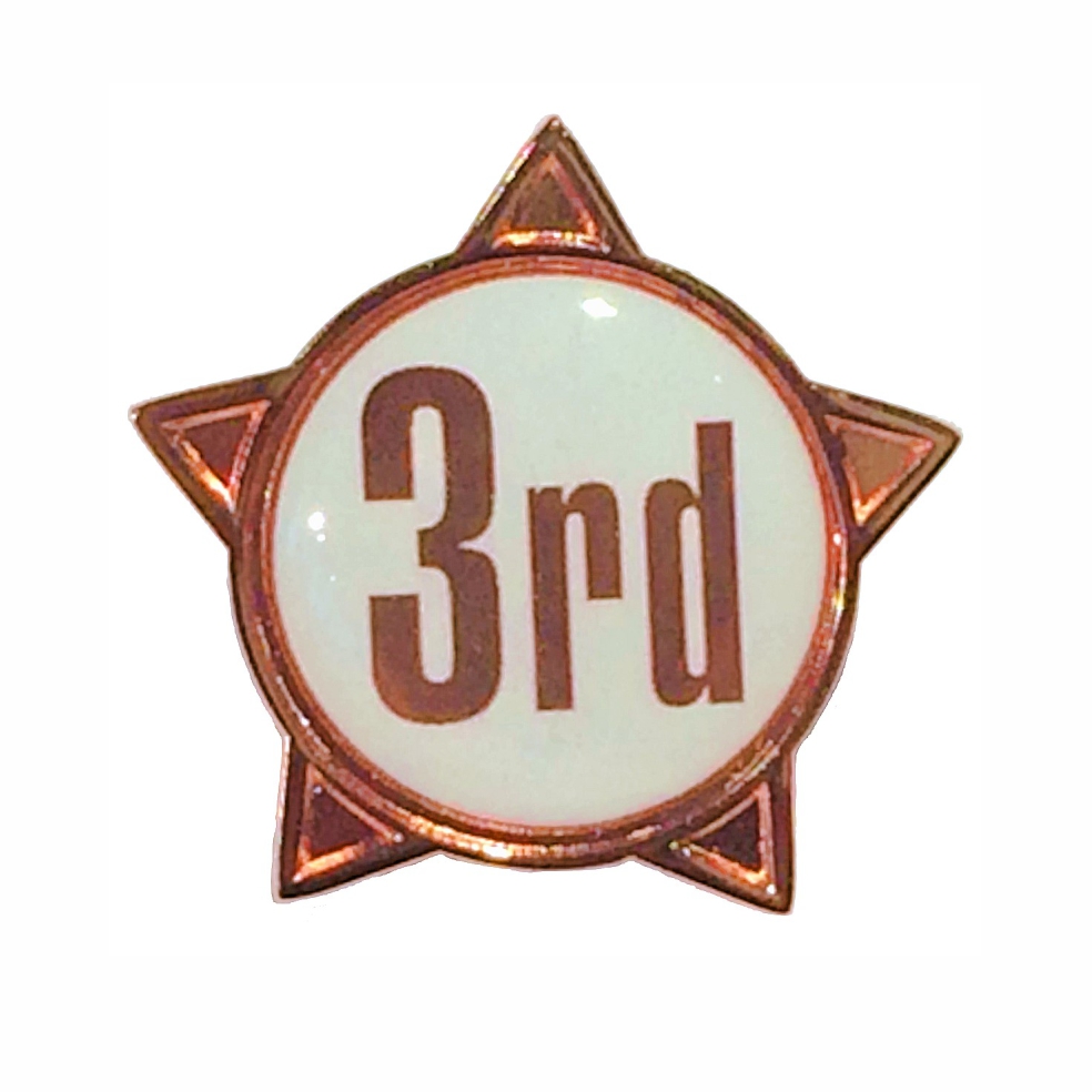 3rd titled star shape badge