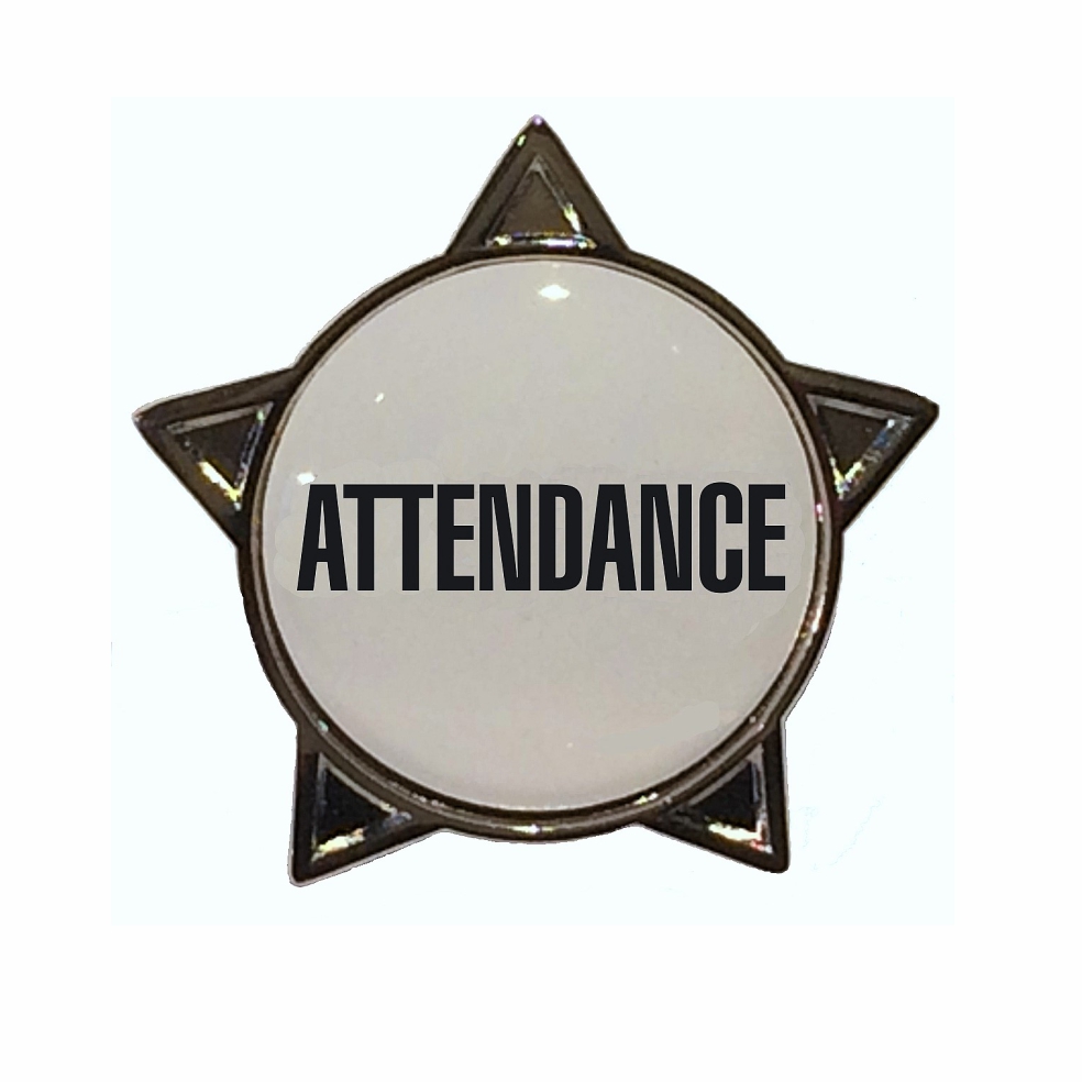 ATTENDANCE star badge
