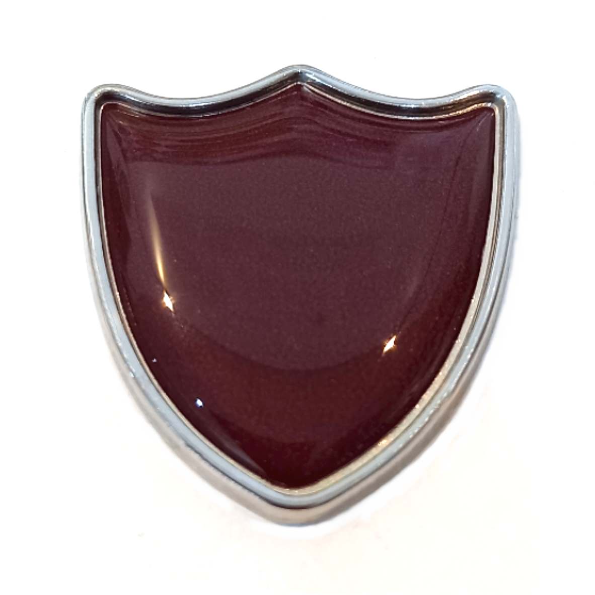 Brown shield badge