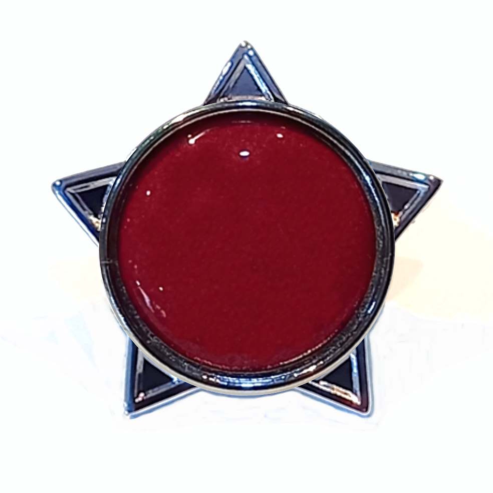 Burgundy Red star badge
