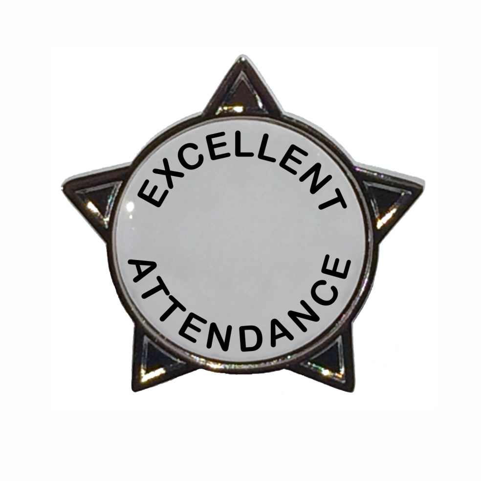 EXCELLENT ATTENDANCE star badge