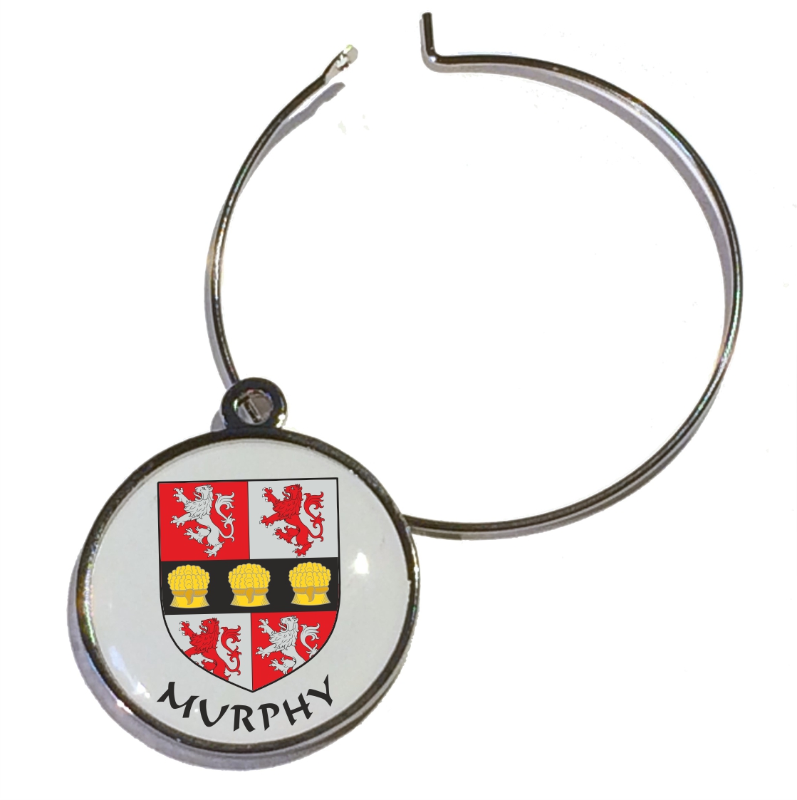 Family Crest Glass Stem Charm