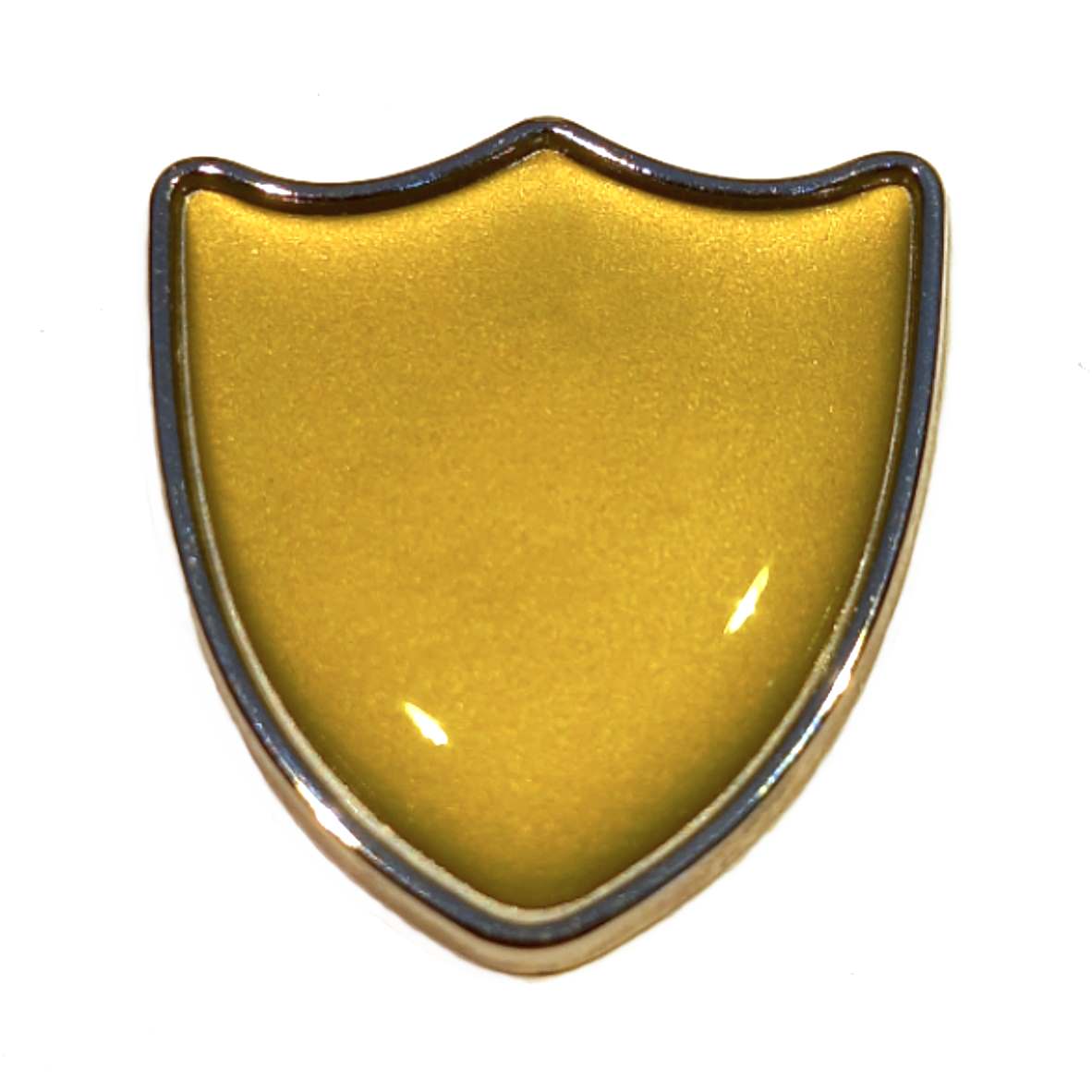 Gold shield badge