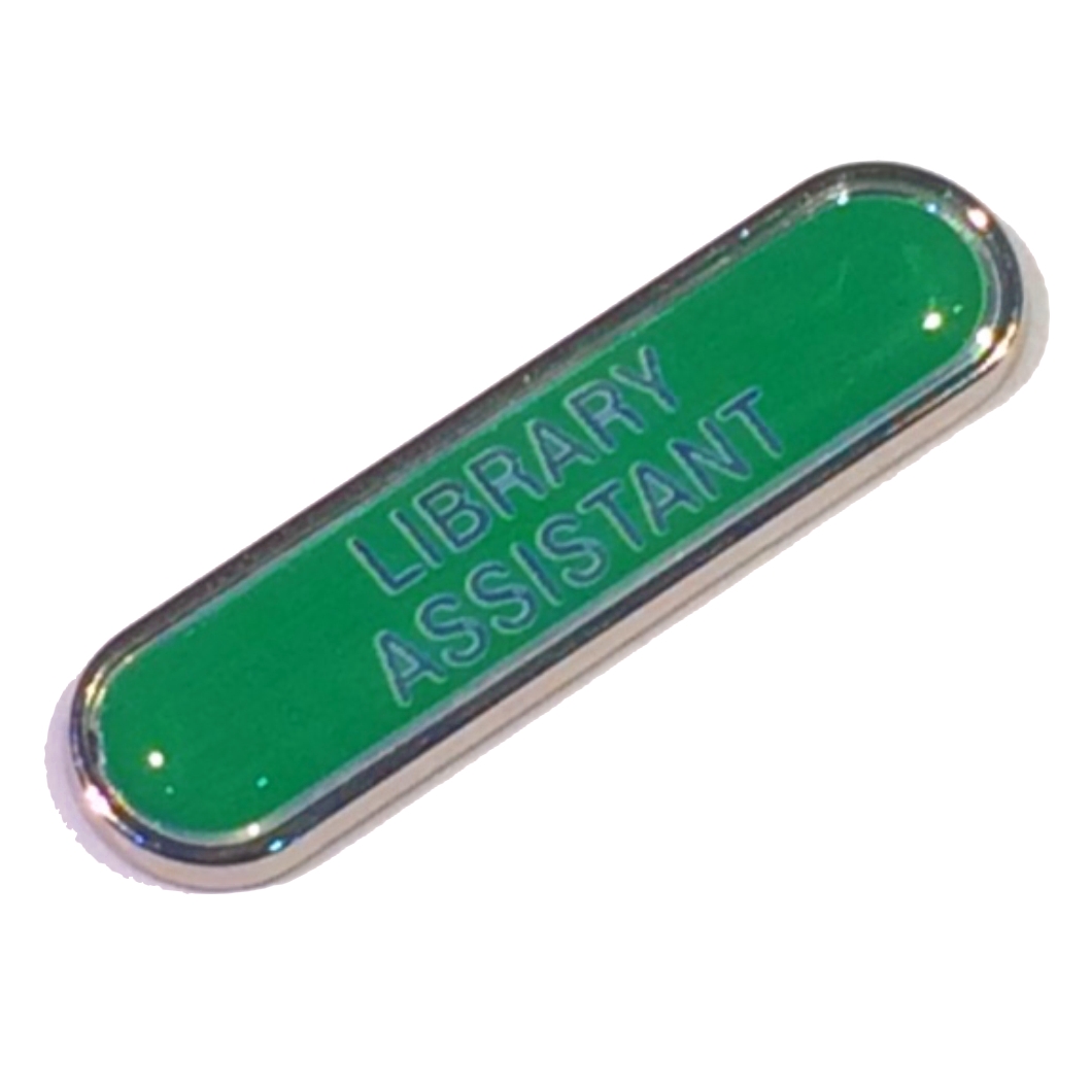 LIBRARY ASSISTANT bar badge