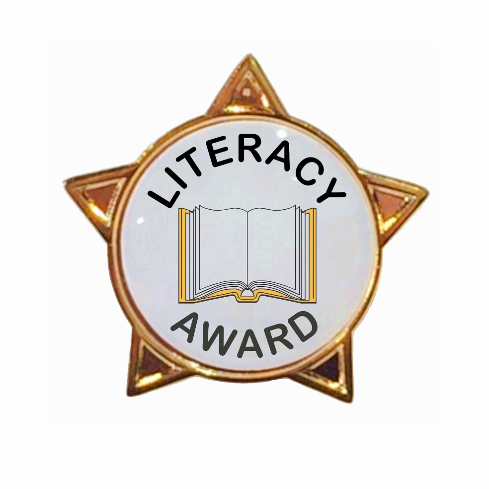 LITERACY AWARD star badge