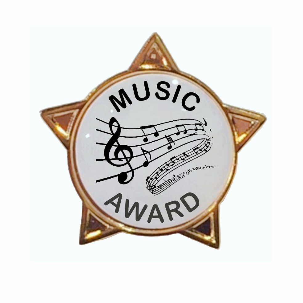 MUSIC AWARD star badge