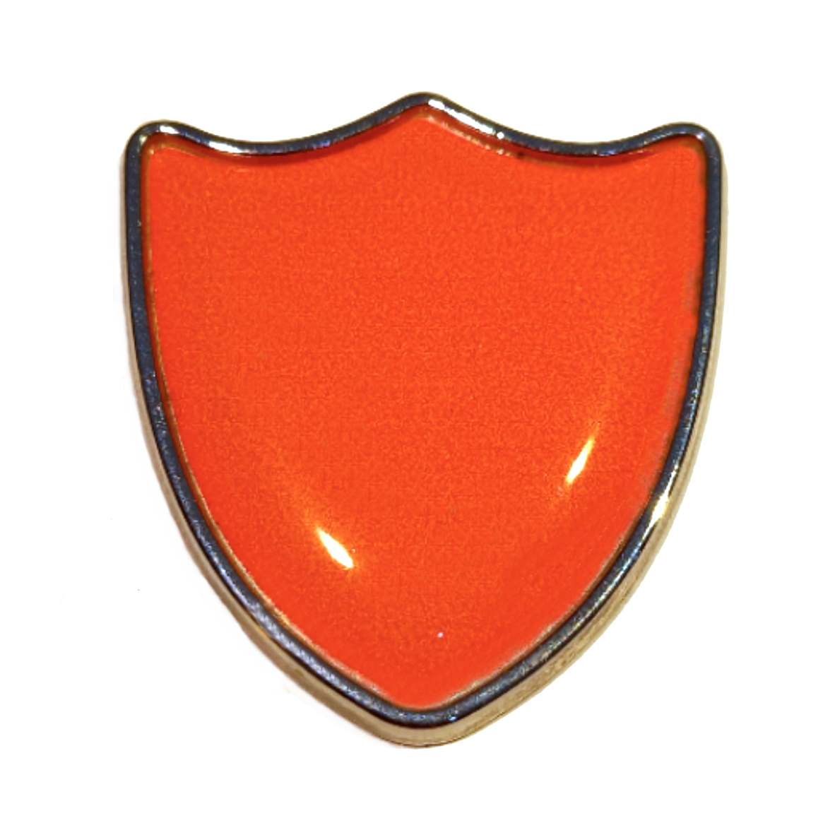 Orange shield badge