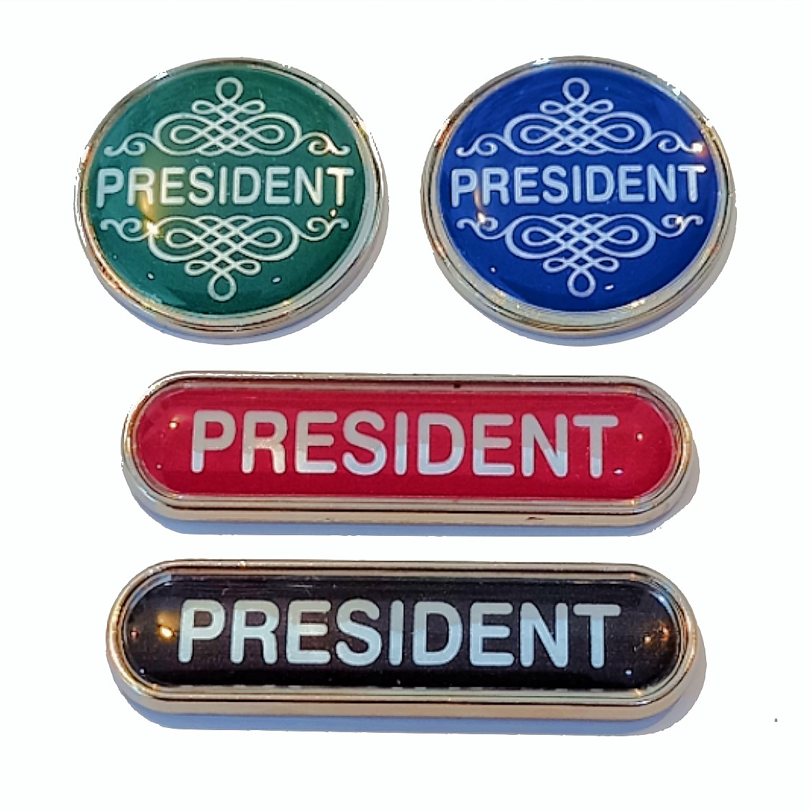 PRESIDENT badge