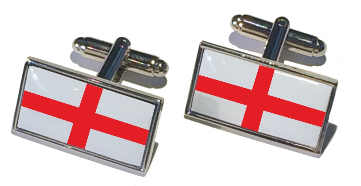 Boxed Set Rectangle Silver Cufflinks