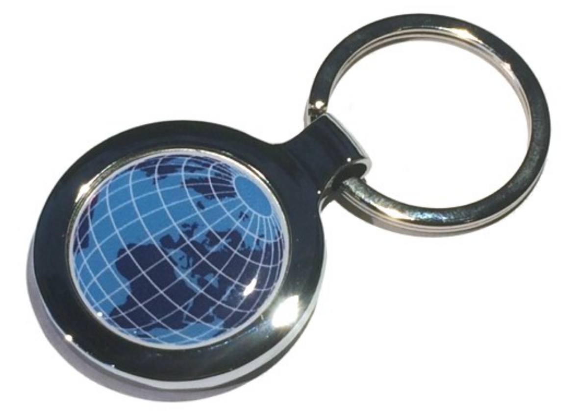 Round keyring 27mm superior quality