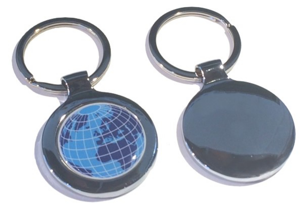 Round keyring 27mm superior quality