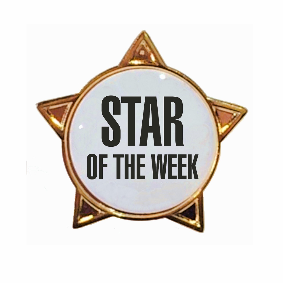 STAR OF THE WEEK star badge