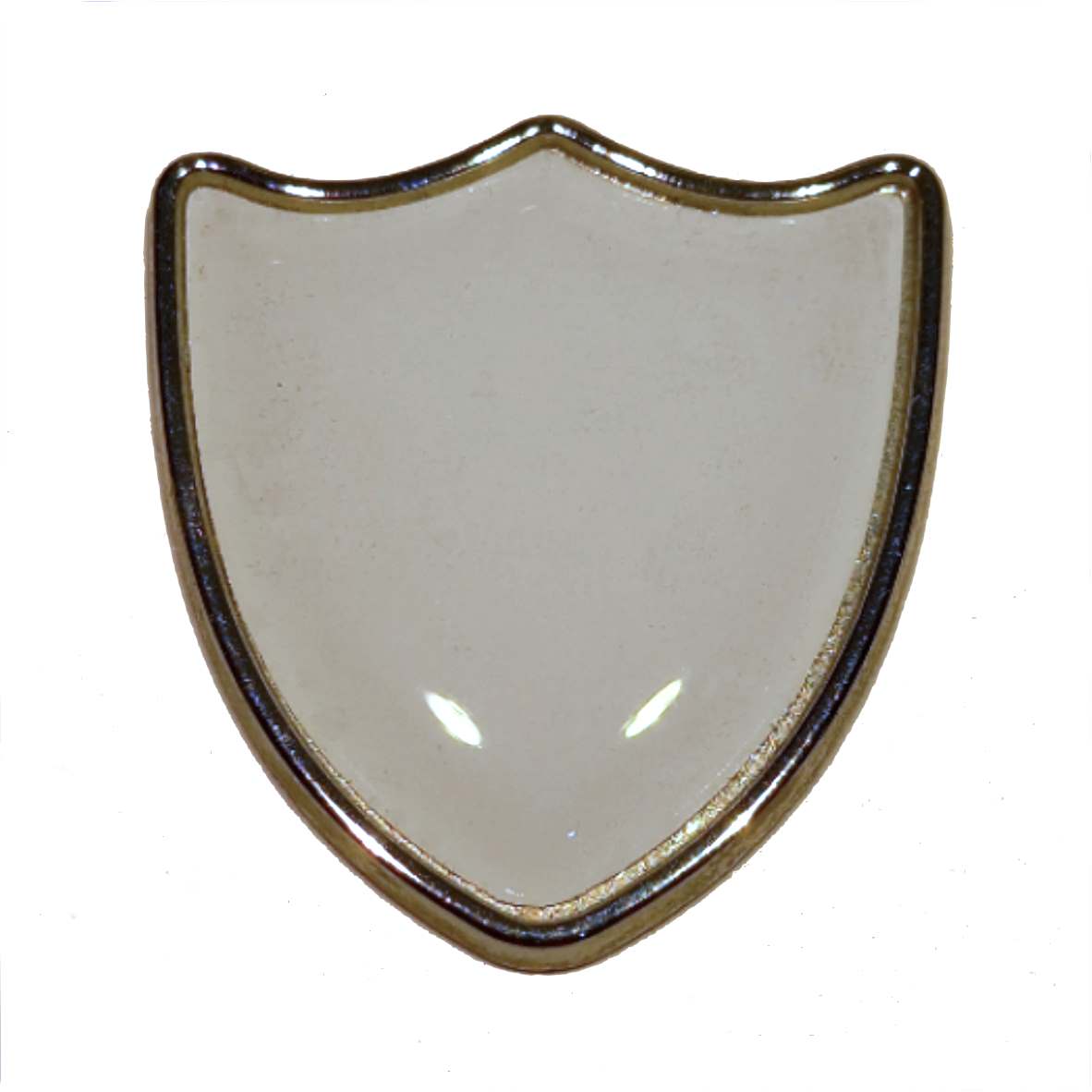White shield badge